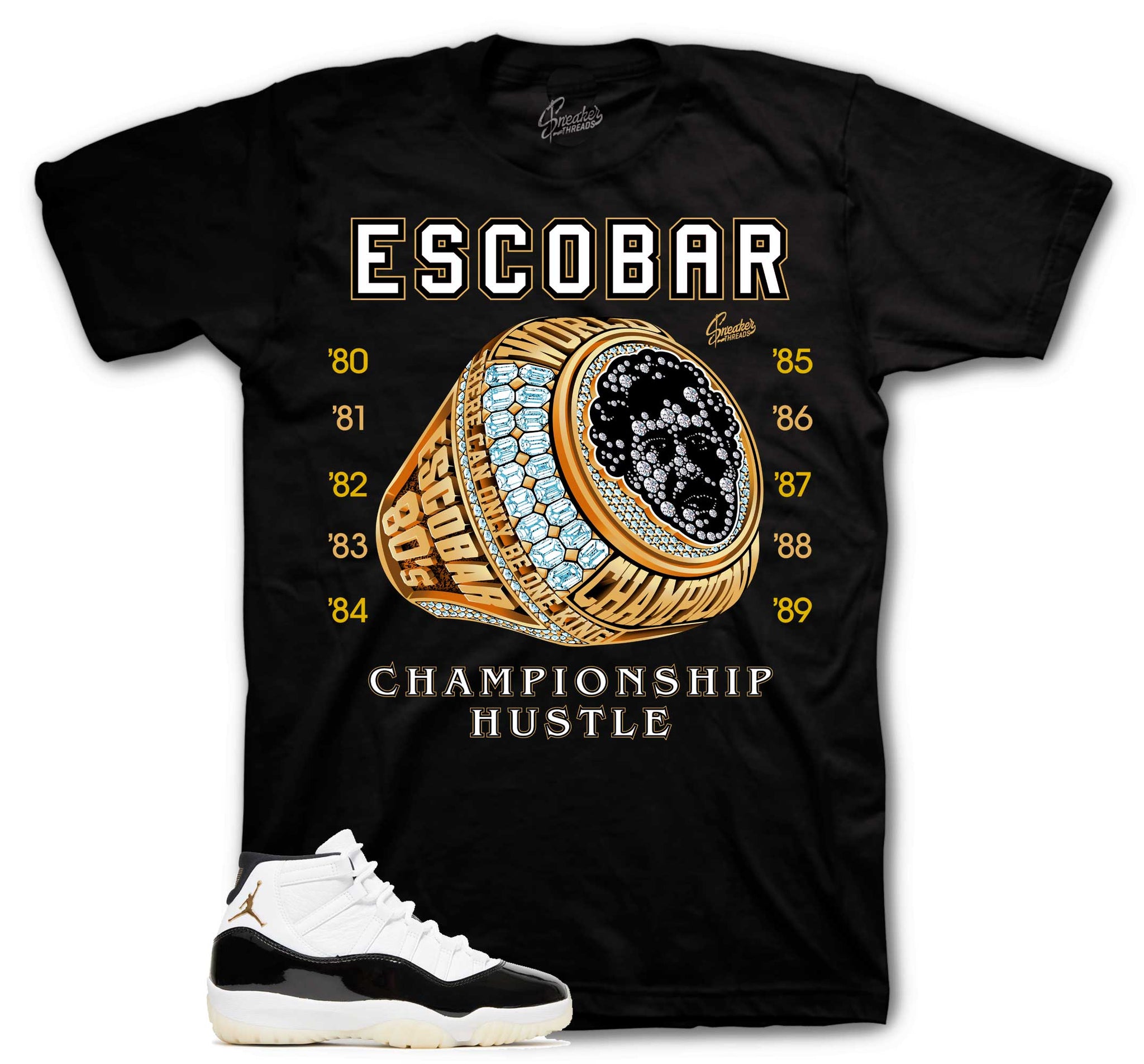 Rings T-Shirt - Retro 11 Champ Hustle Shirt