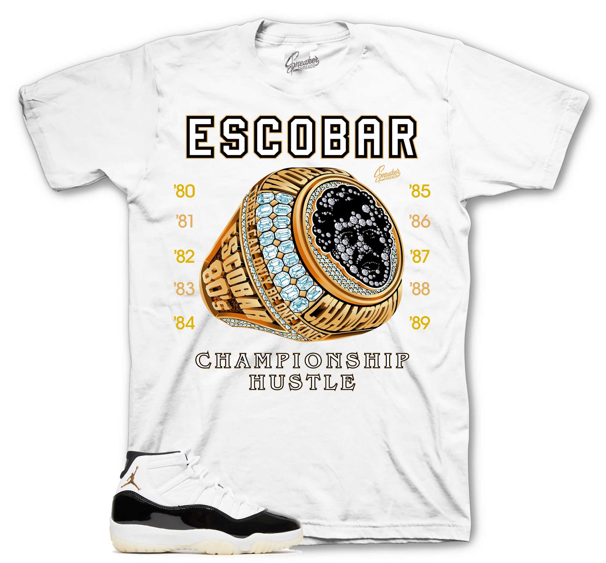 Rings T-Shirt - Retro 11 Champ Hustle Shirt