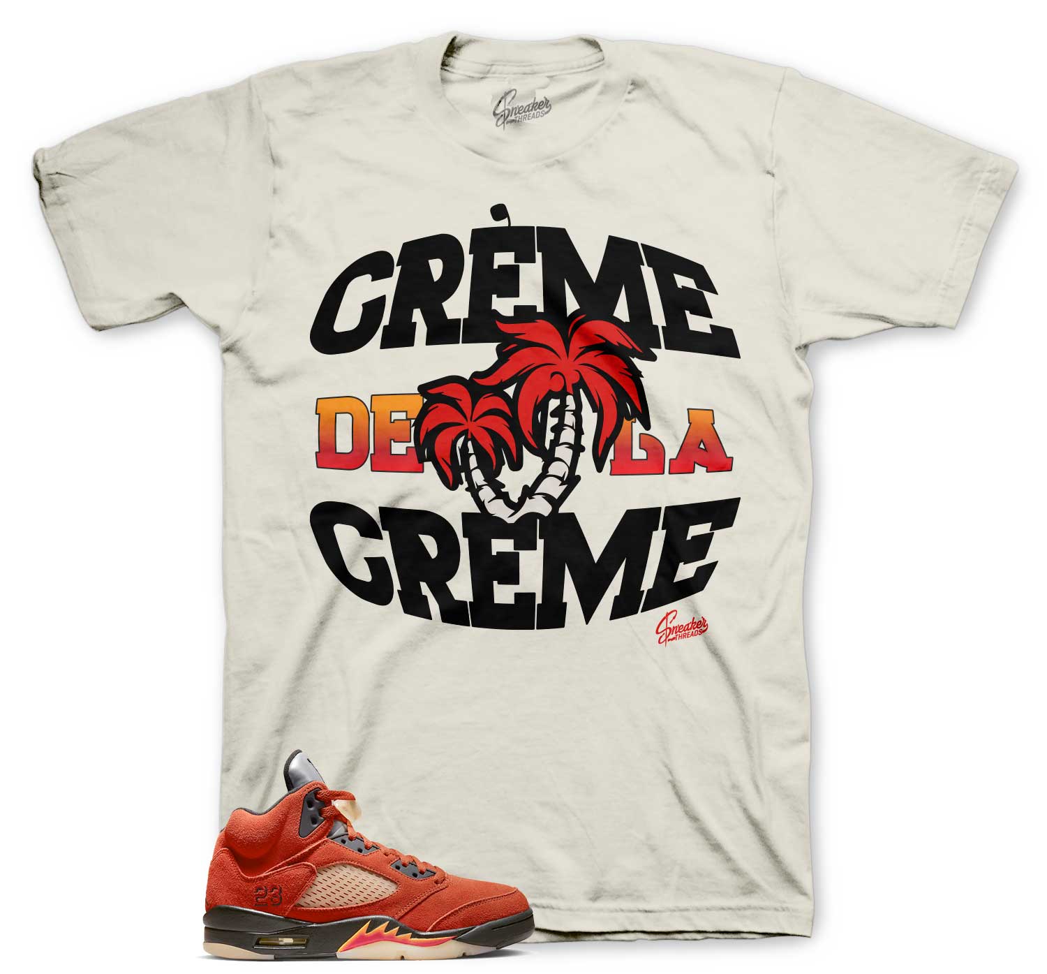 Creme T-Shirt - Retro 5 Dunk On Mars Shirt