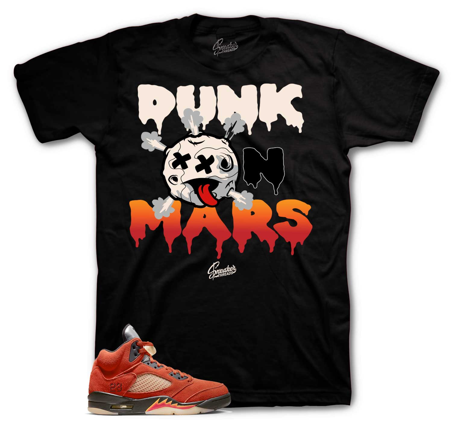 Planet T-Shirt - Retro 5 Dunk On Mars Shirt