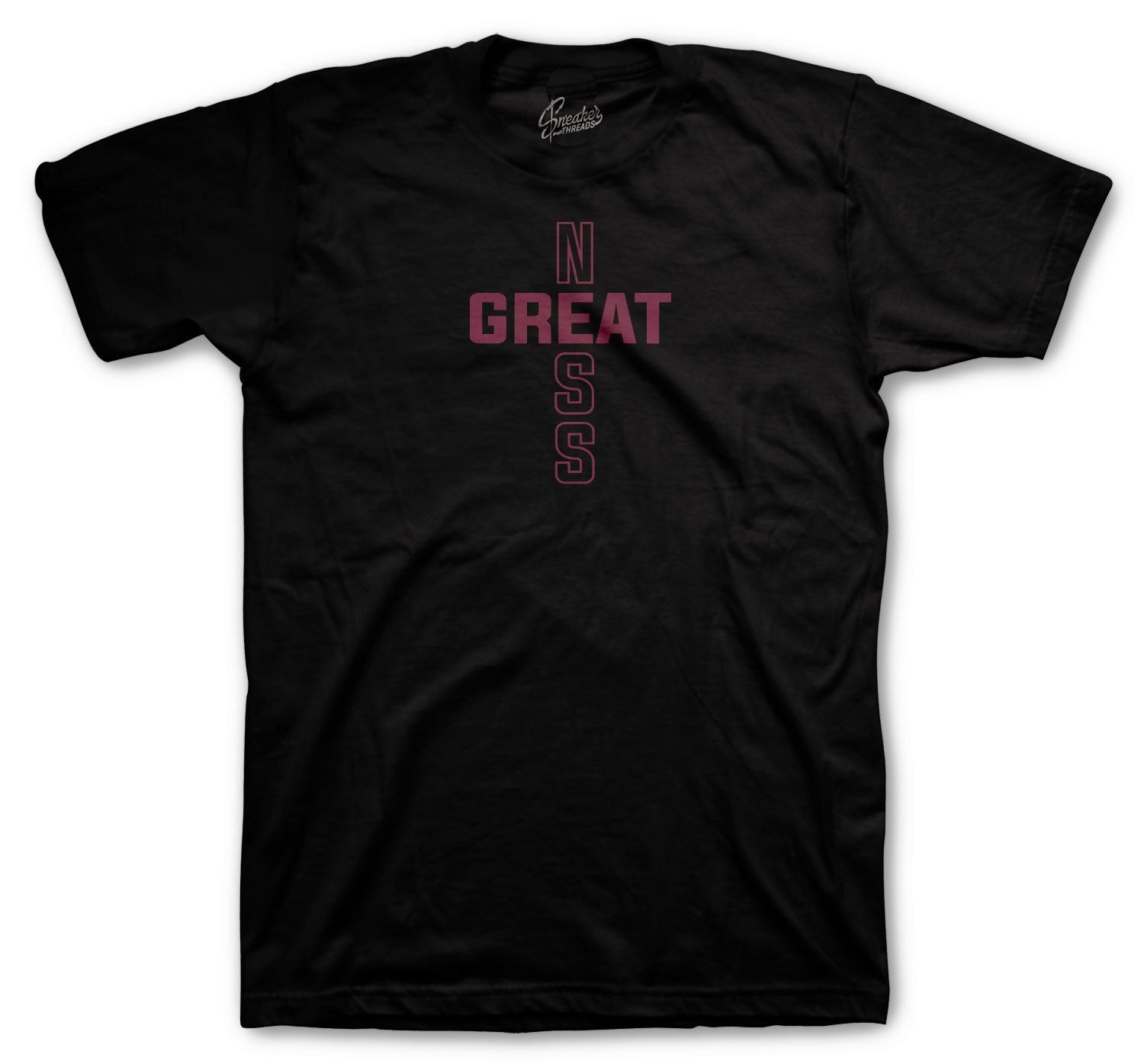 Greatness Cross  T-Shirt - Retro 6 Bordeaux