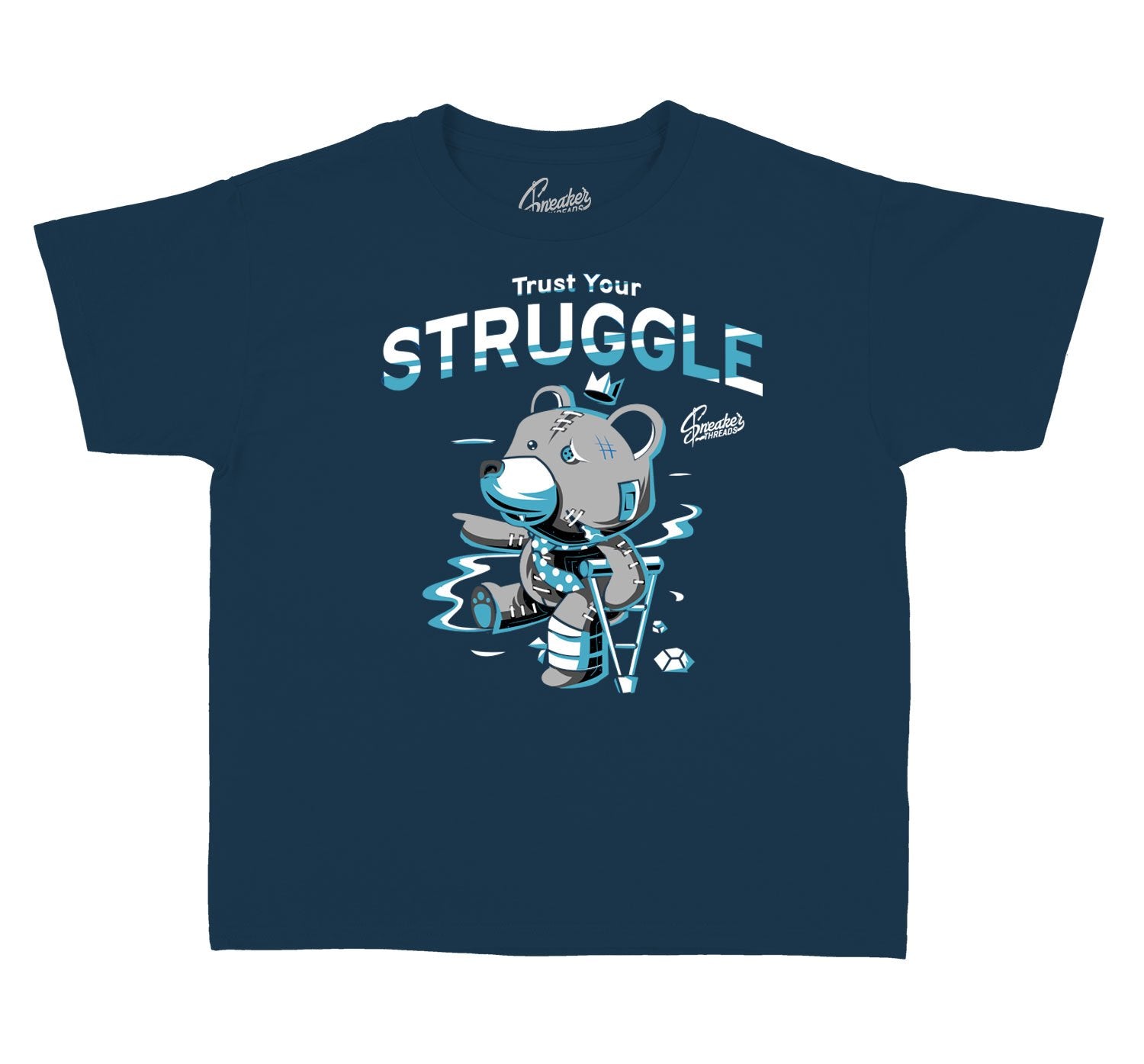 Kids Trust Your Struggle T-Shirt - Retro 13 Obsidian