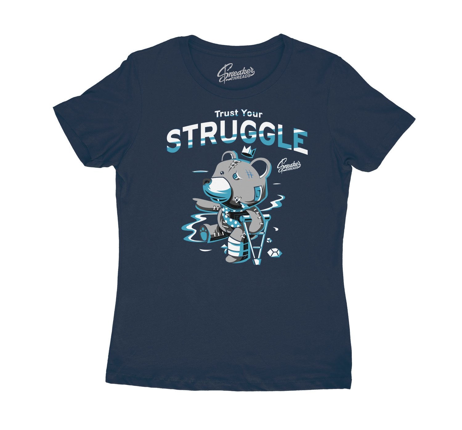 Womens Trust Your Struggle T-Shirt - Retro 13 Obsidian