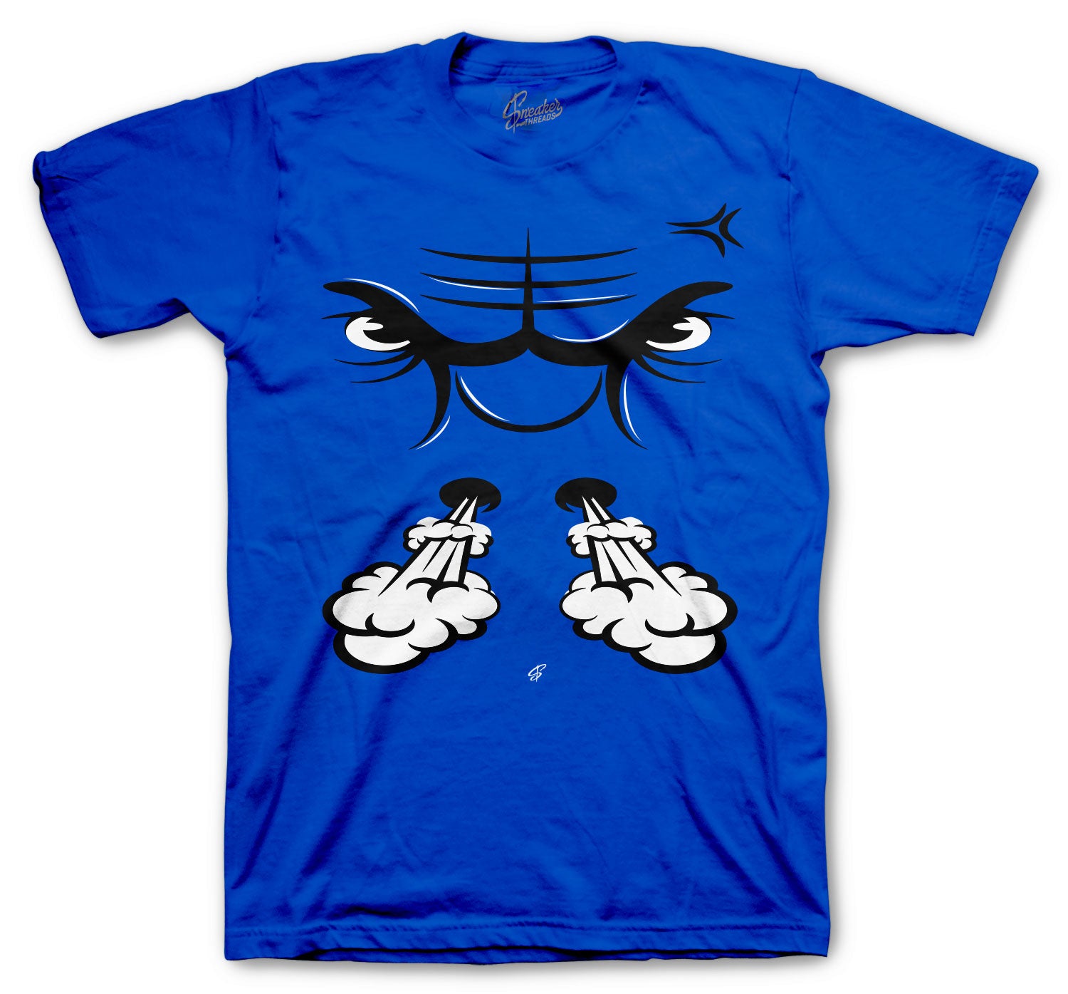 Raging Face T-Shirt - Retro 5 Racer Blue Shirt
