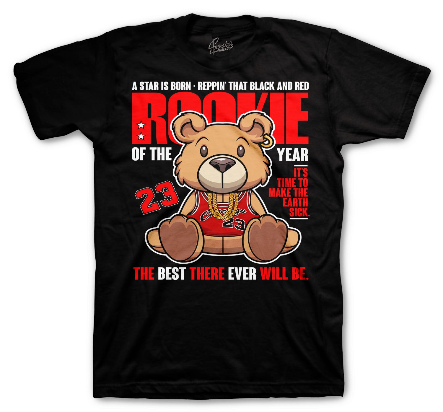 Rookie Bear T-Shirt - Retro 4 Red Thunder