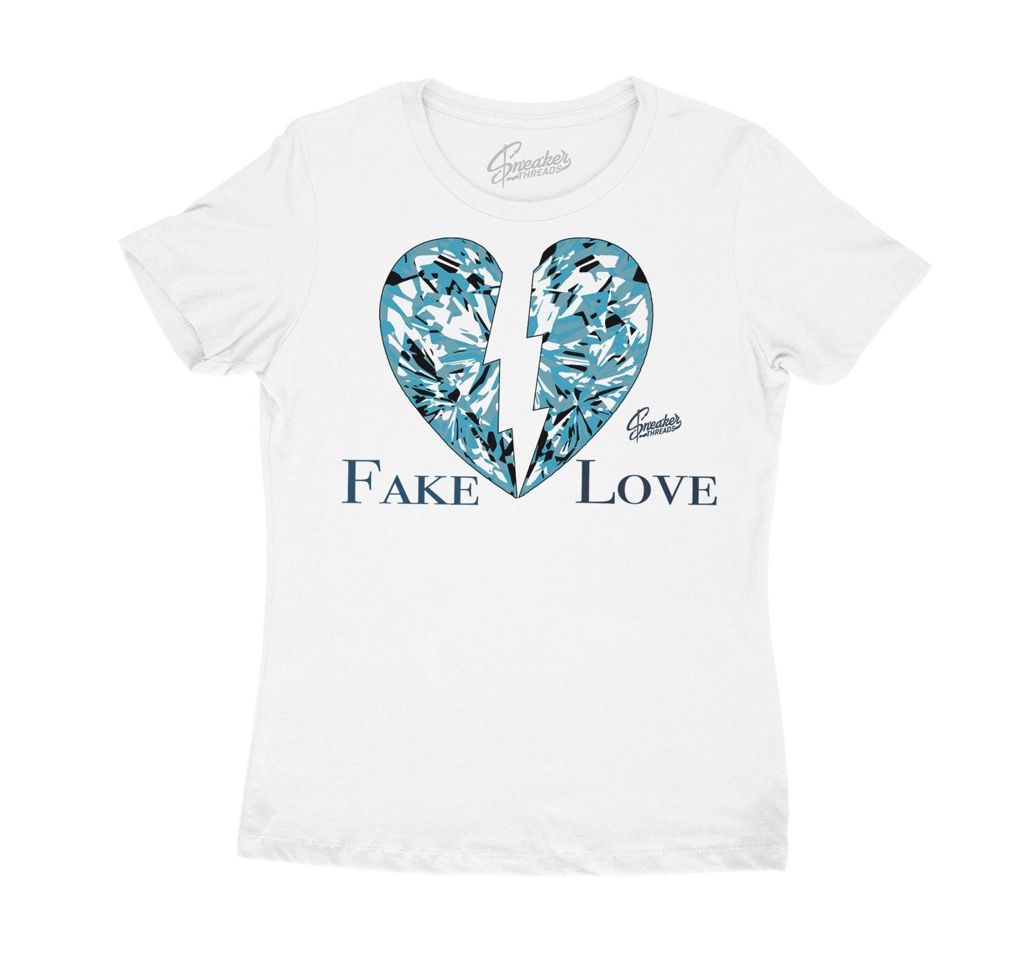 Womens Fake Love T-Shirt - Retro 13 Obsidian