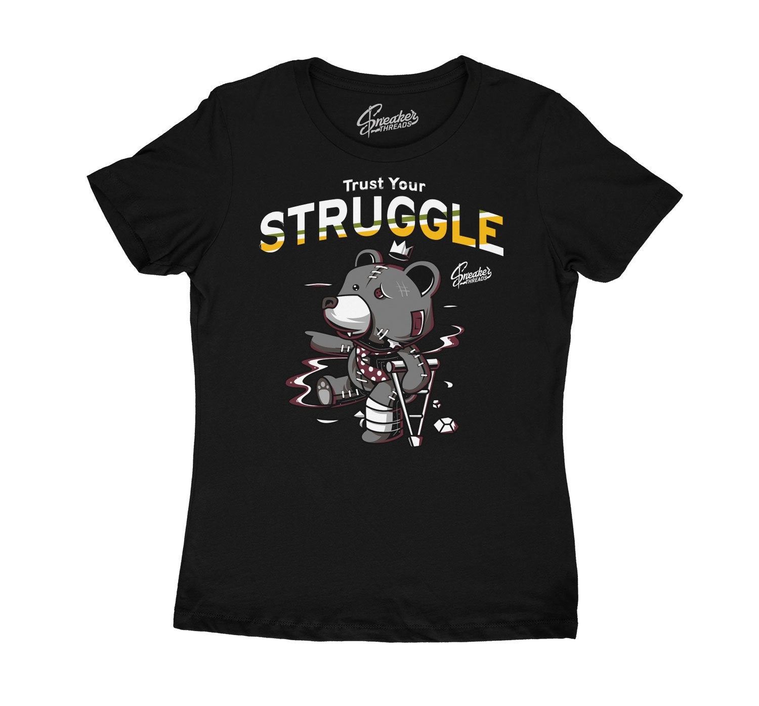 Womens Struggle T-Shirt - Retro 6 Bordeaux