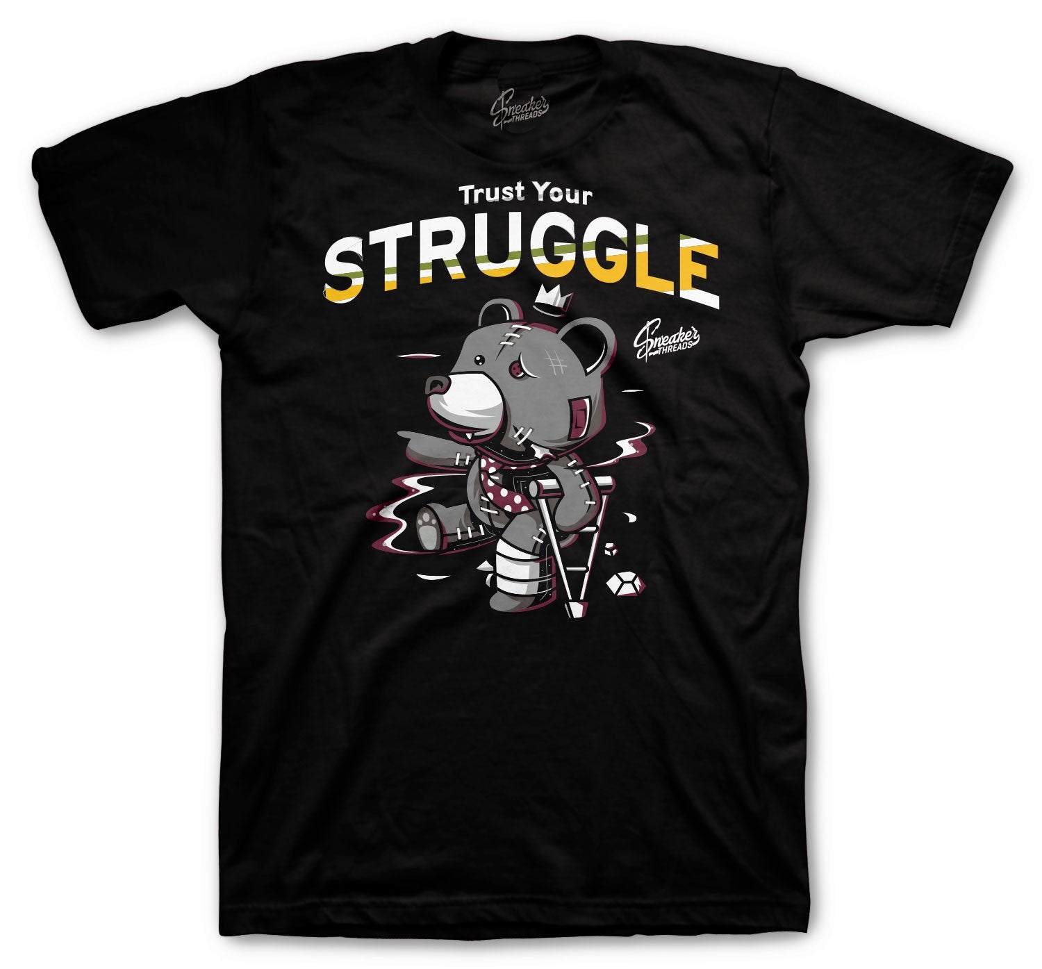 Trust Your Struggle T-Shirt - Retro 6 Bordeaux