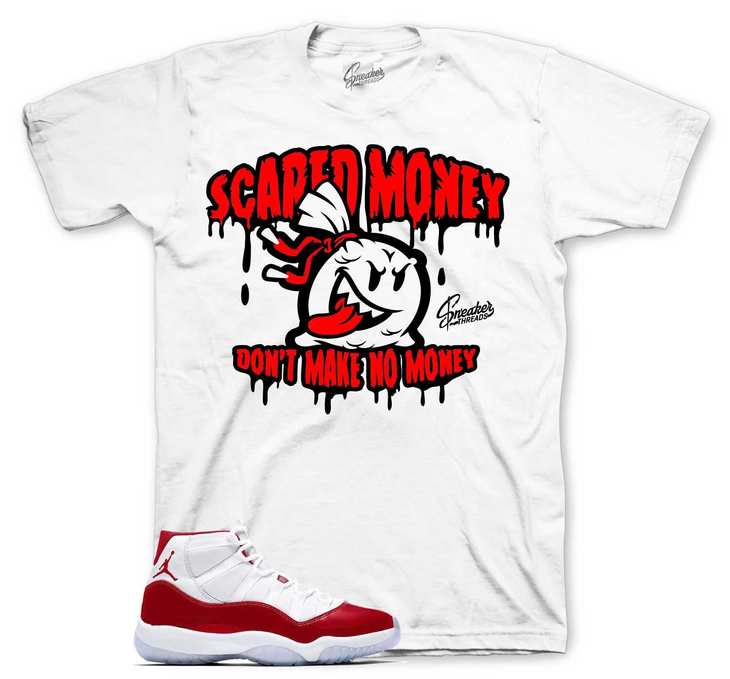 Scared Money T-Shirt - Retro 11 Cherry Shirt