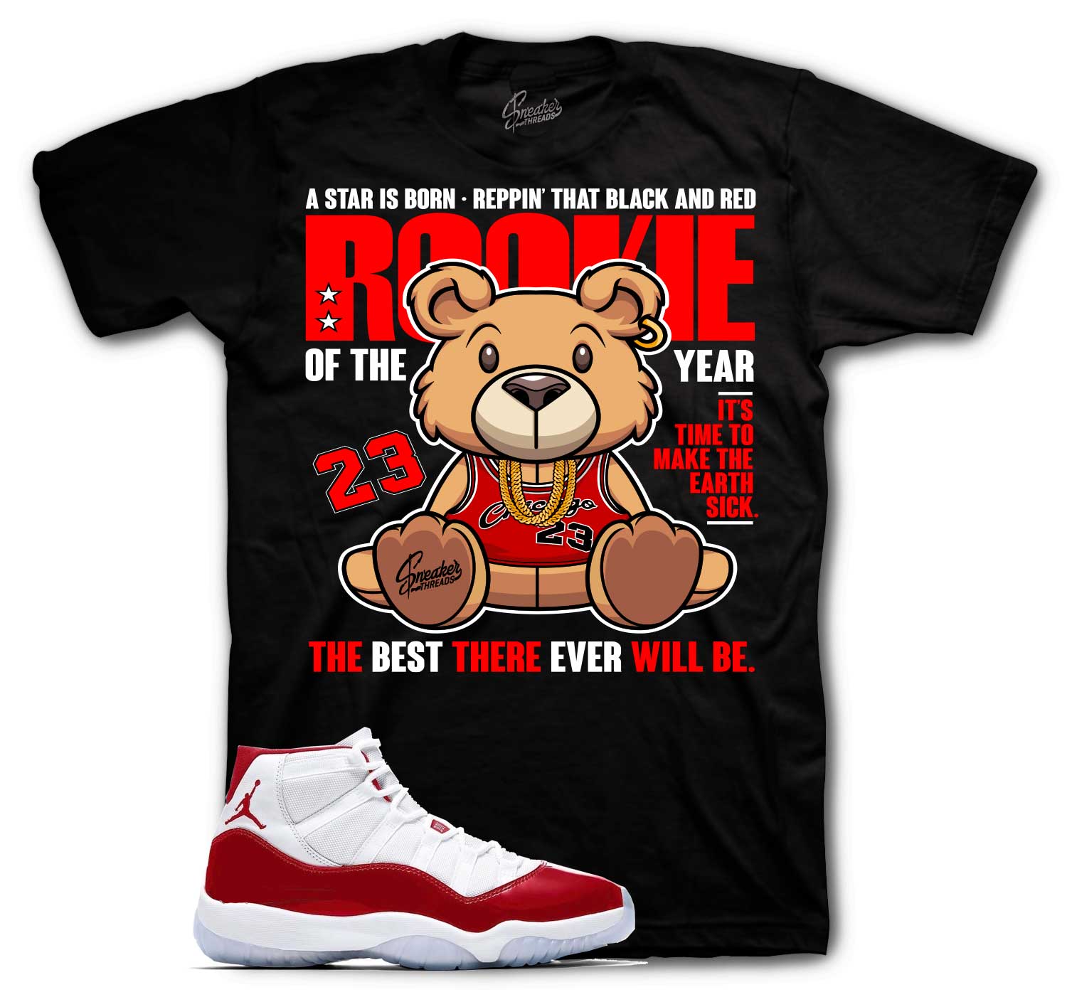 Rookie Bear T-Shirt - Retro 11 Cherry Shirt