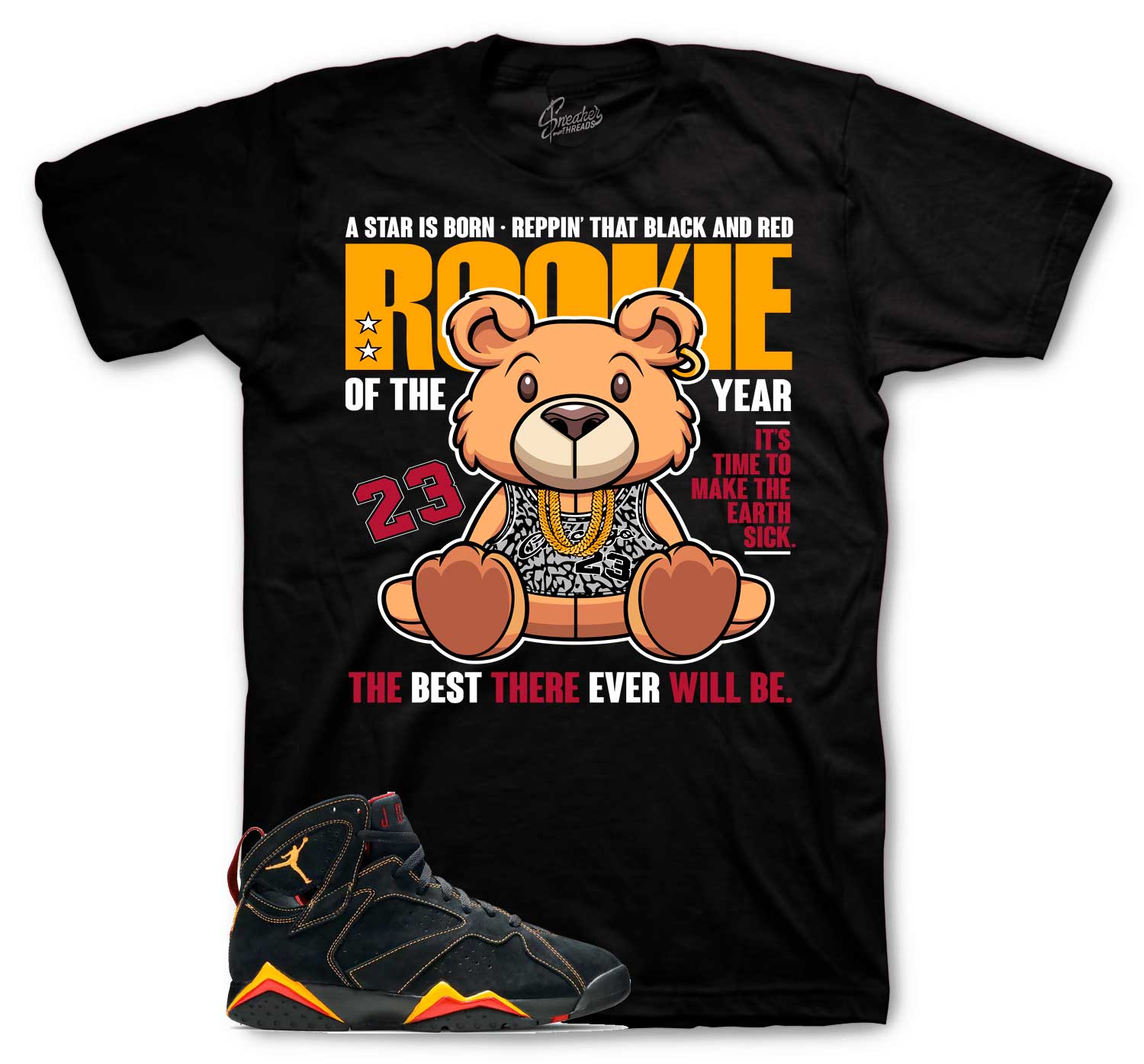 Rookie Bear T-Shirt - Retro 7 Citrus Shirt
