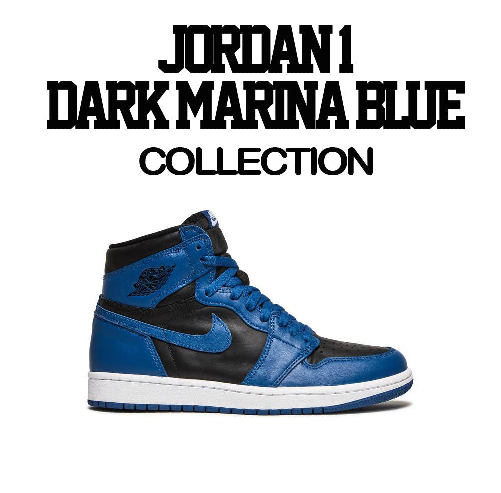 Jordan 1 dark marina blue tees