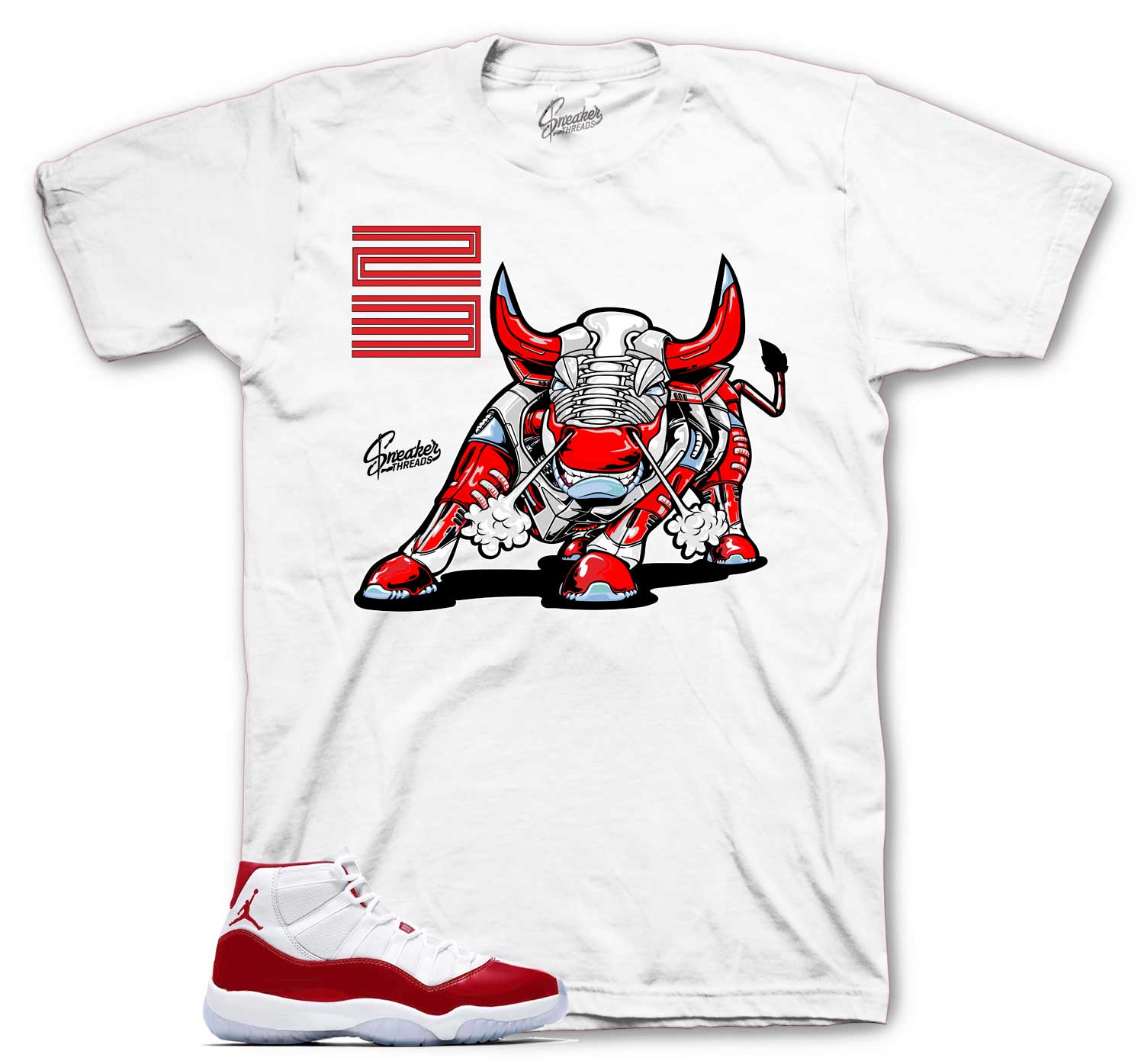 Bull T-Shirt - Retro 11 Cherry Shirt