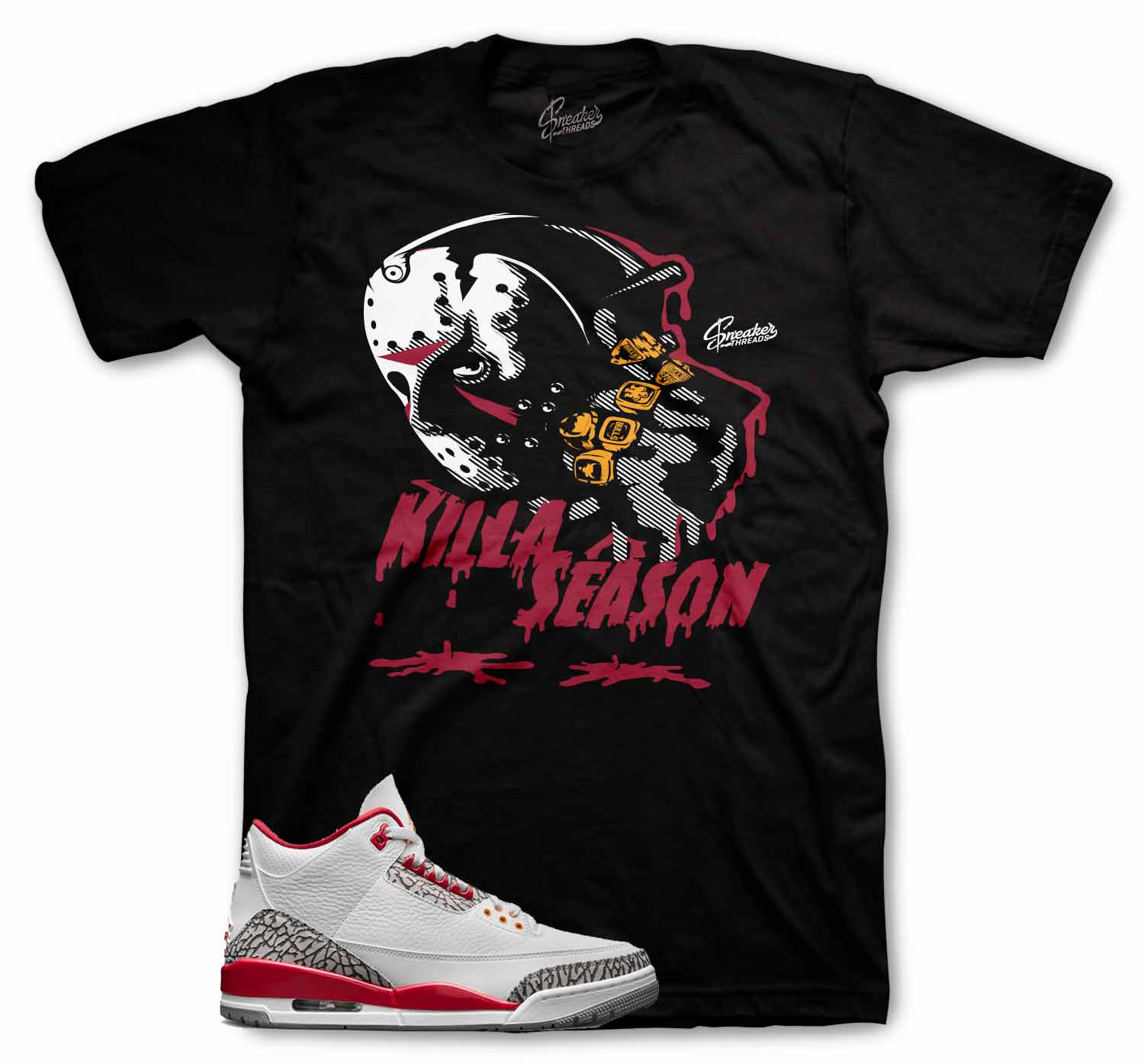 Jordan 3 cardinal red Sneaker tees