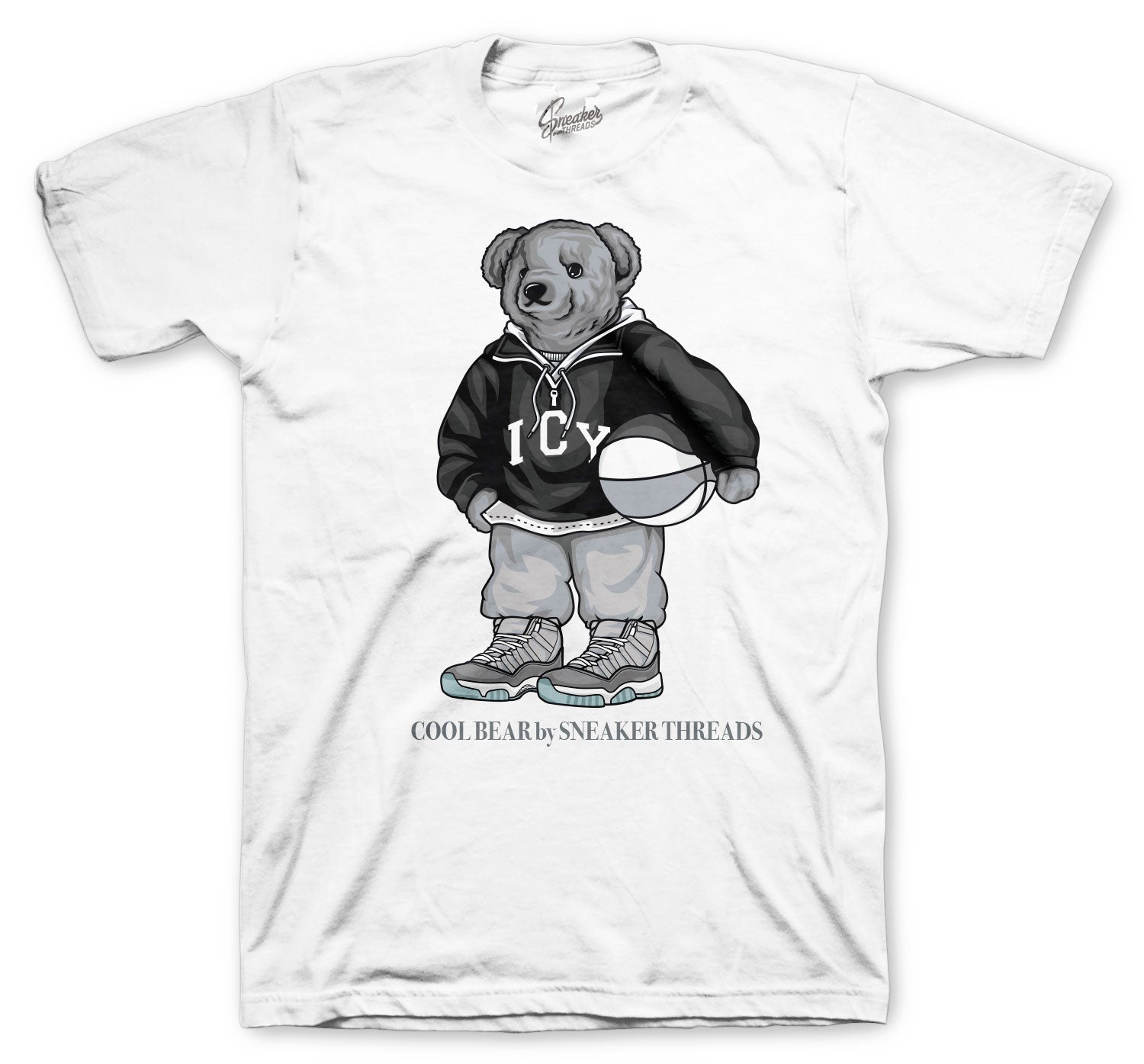 Cool Bear T-Shirt - Retro 11 Cool Grey