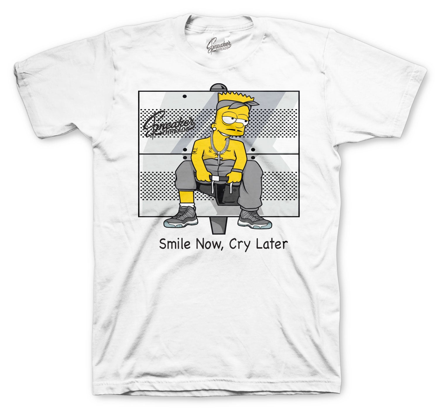 Smile Now T-Shirt - Retro 11 Cool Grey