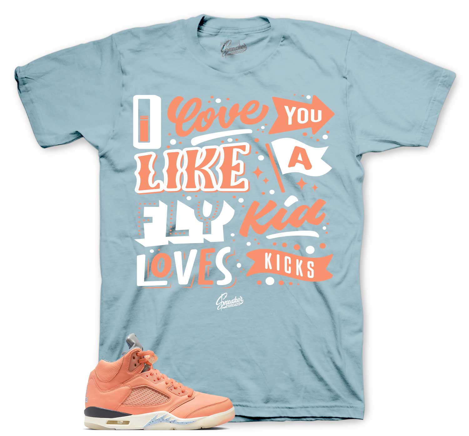 Love Kicks T-Shirt - Retro 5 Crimson Bliss Shirt