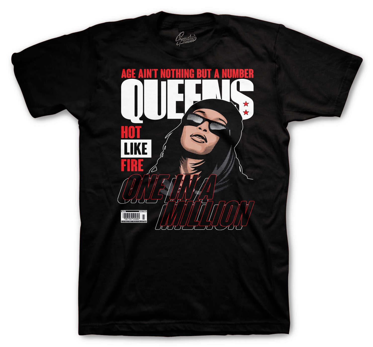 Queens T-Shirt - Retro 4 Red Thunder