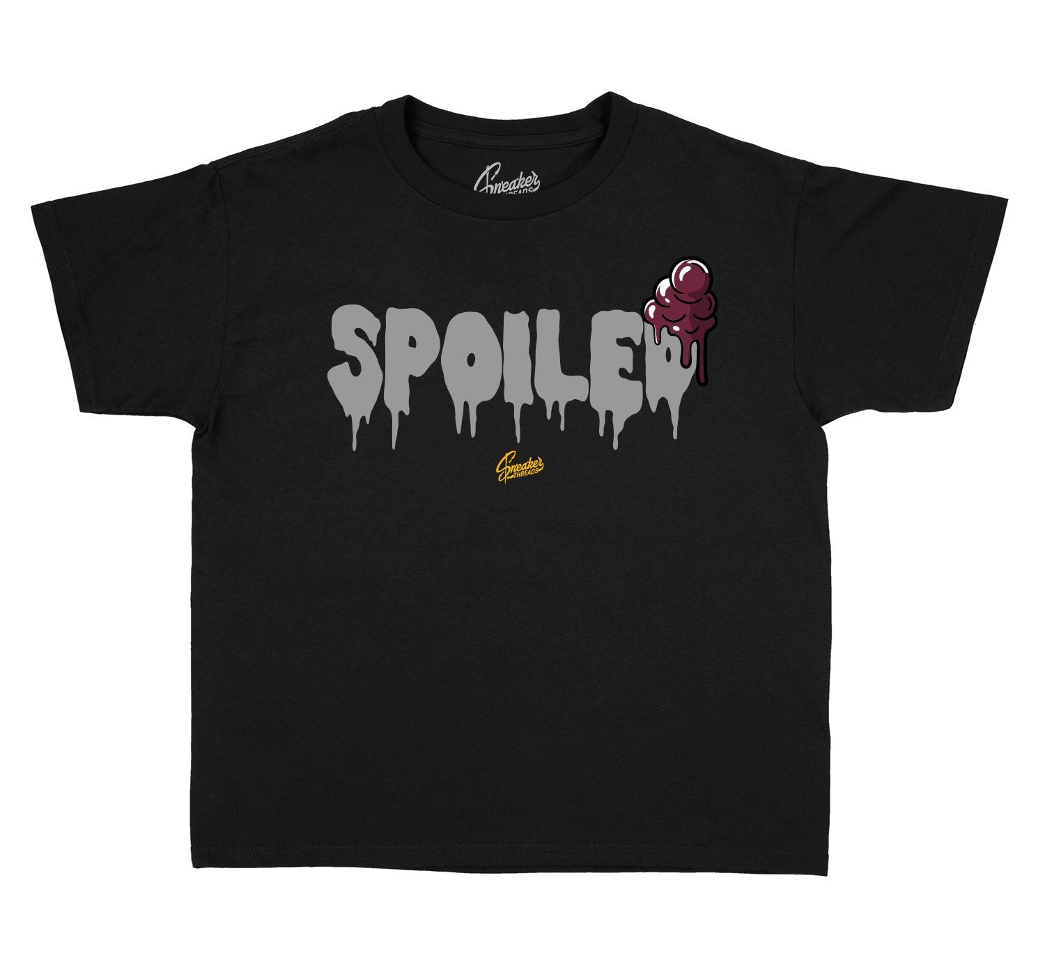 Kids Spoiled T-Shirt - Retro 6 Bordeaux