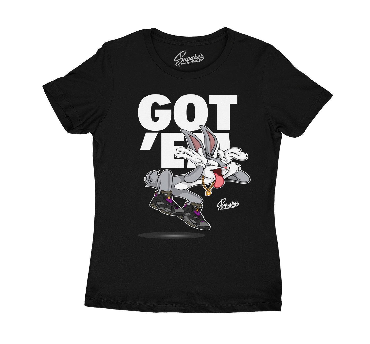 Womens Buggs T-Shirt - Retro 6 Bordeaux