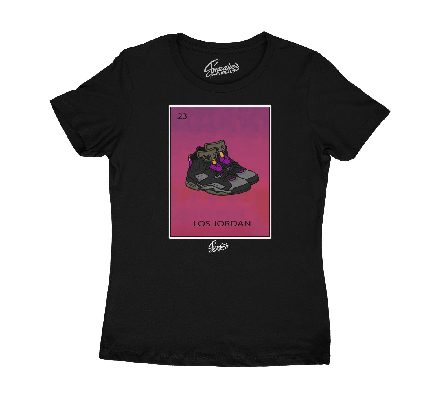 Womens Los Retro T-Shirt - Retro 6 Bordeaux