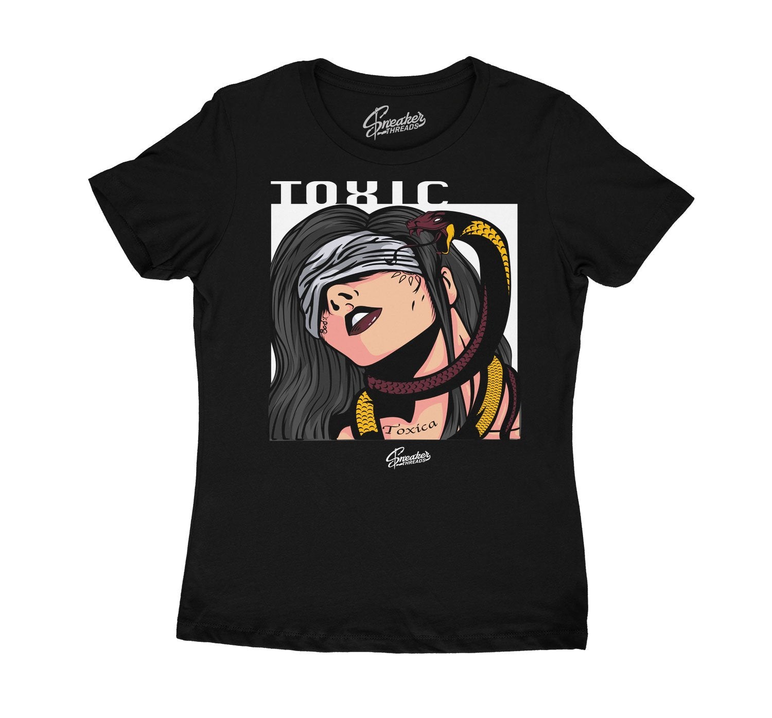 Womens Toxic T-Shirt - Retro 6 Bordeaux