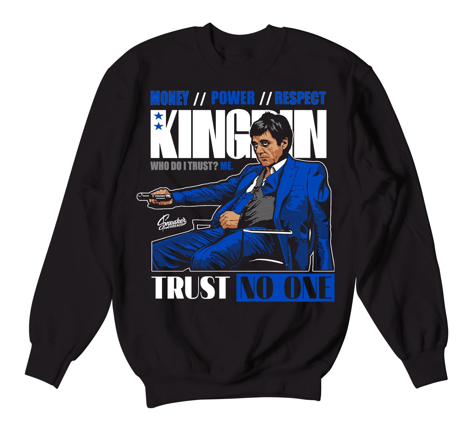 Trust Issues Sweater - Retro 5 Racer Blue Shirt