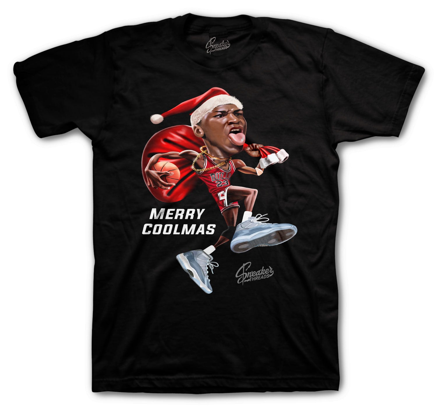 Merry Coolmas T-Shirt - Retro 11 Cool Grey